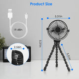 Rechargeable Handheld Fan with Flexible Tripod Outdoor Recreation - Tophatter Daily Deals
