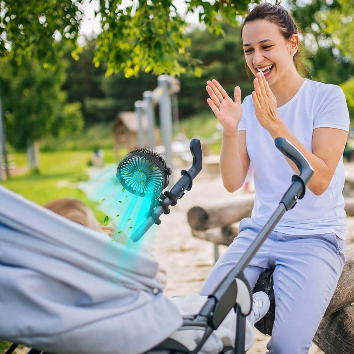 Rechargeable Handheld Fan with Flexible Tripod Outdoor Recreation - Tophatter Daily Deals