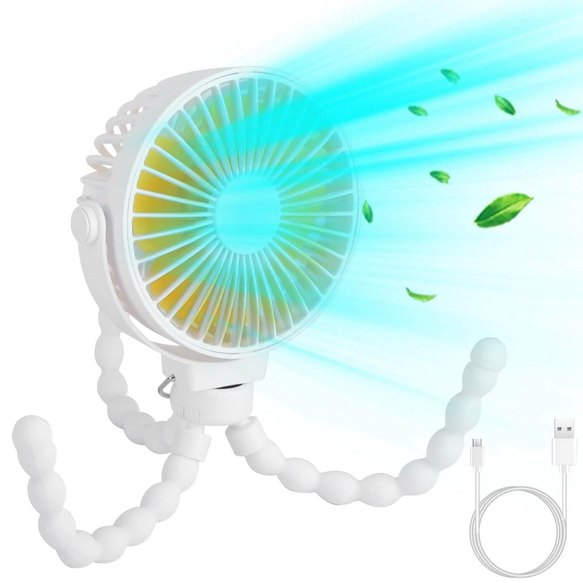 Rechargeable Handheld Fan with Flexible Tripod Outdoor Recreation - Tophatter Daily Deals