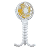 Rechargeable Handheld Fan with Flexible Tripod White Outdoor Recreation - Tophatter Daily Deals