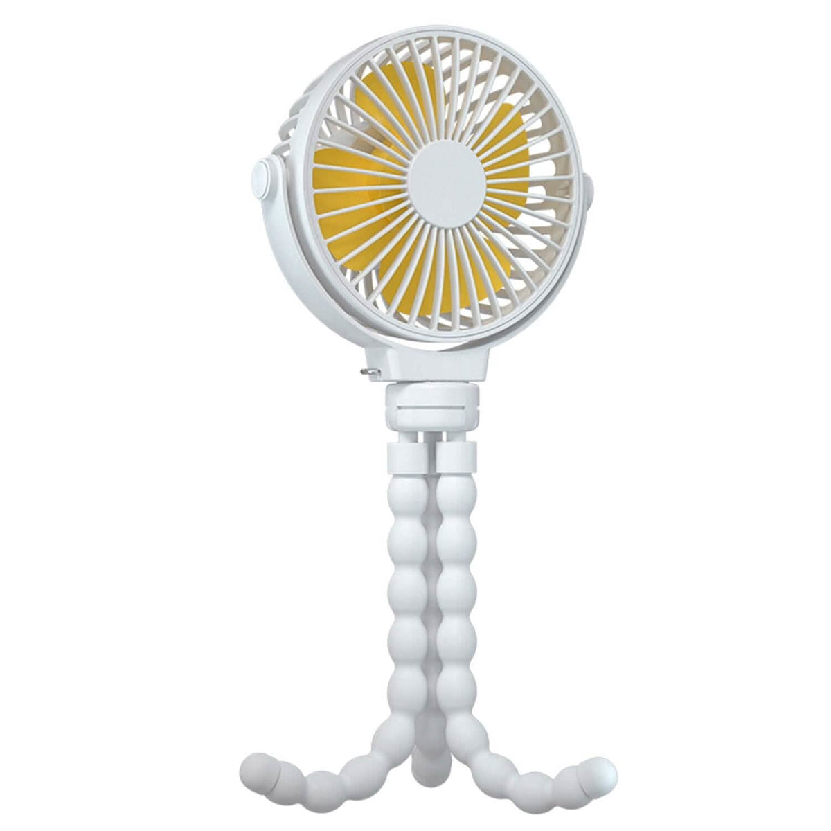 Rechargeable Handheld Fan with Flexible Tripod White Outdoor Recreation - Tophatter Daily Deals