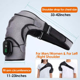 Rechargeable Heated Shoulder Wrap Massager Shoulder Brace Support with 3 Heating Levels Health & Wellness - Tophatter Daily Deals