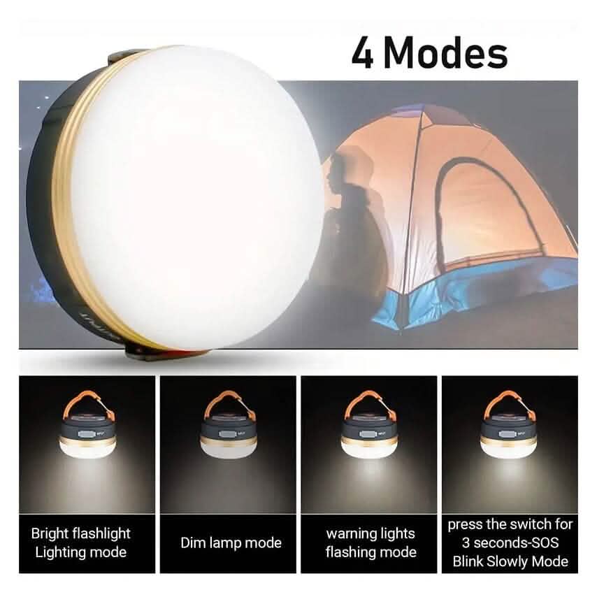 Rechargeable LED Camping Lantern with Magnet Base Outdoor Recreation - Tophatter Daily Deals