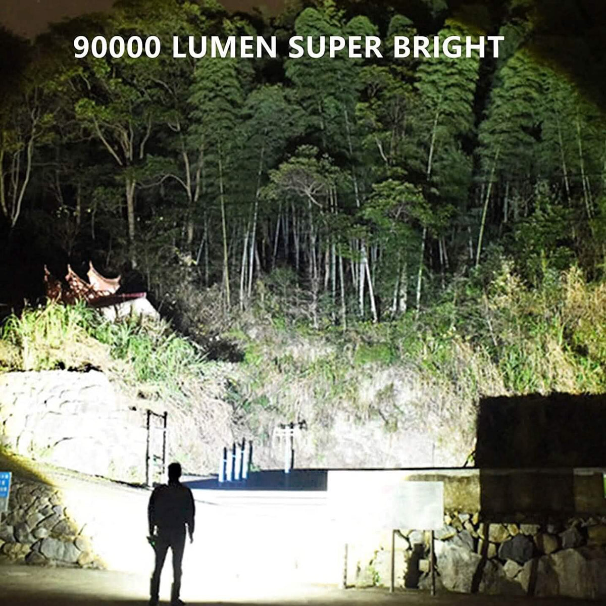 Rechargeable LED Flashlights 90000 Lumens Outdoor Recreation - Tophatter Daily Deals