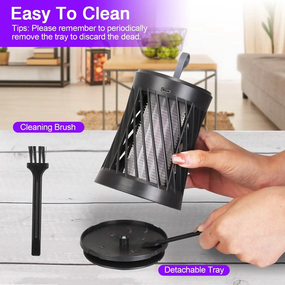 Rechargeable Mosquito Killer Lamp with Night Light Pest Control - Tophatter Daily Deals