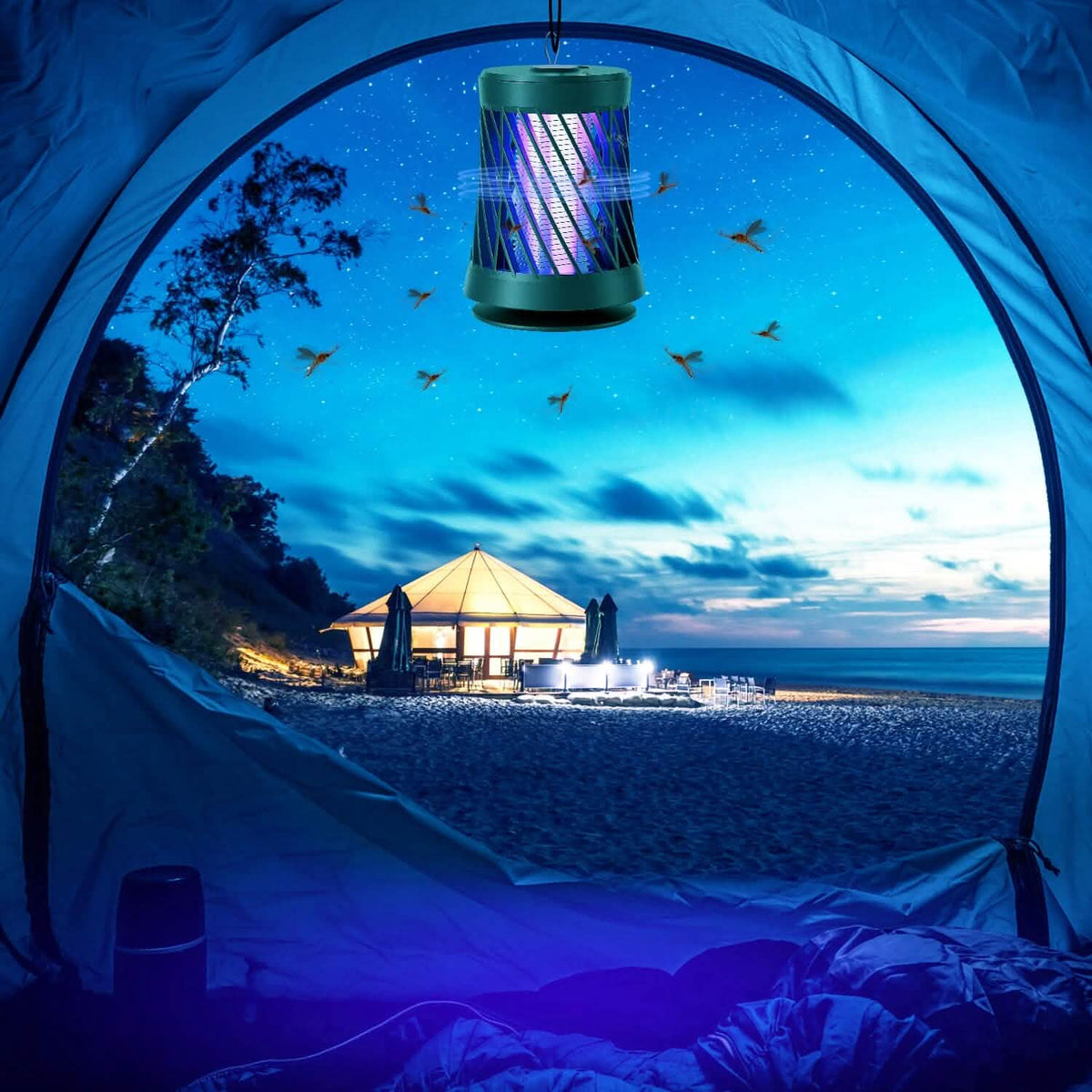 Rechargeable Mosquito Killer Lamp with Night Light Pest Control - Tophatter Daily Deals