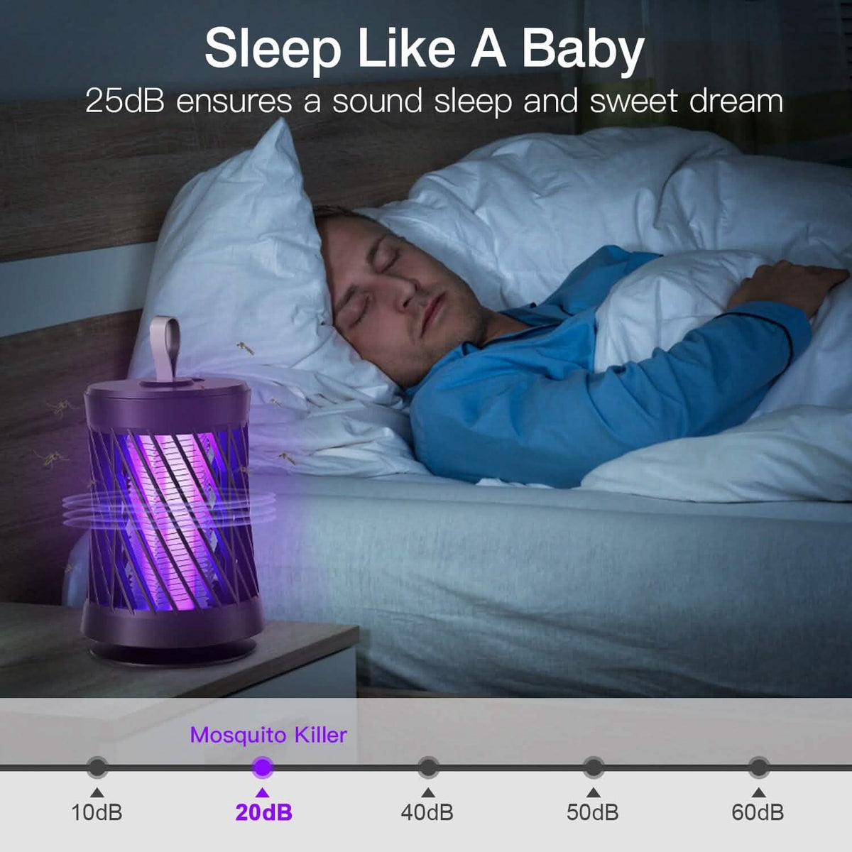 Rechargeable Mosquito Killer Lamp with Night Light Pest Control - Tophatter Daily Deals