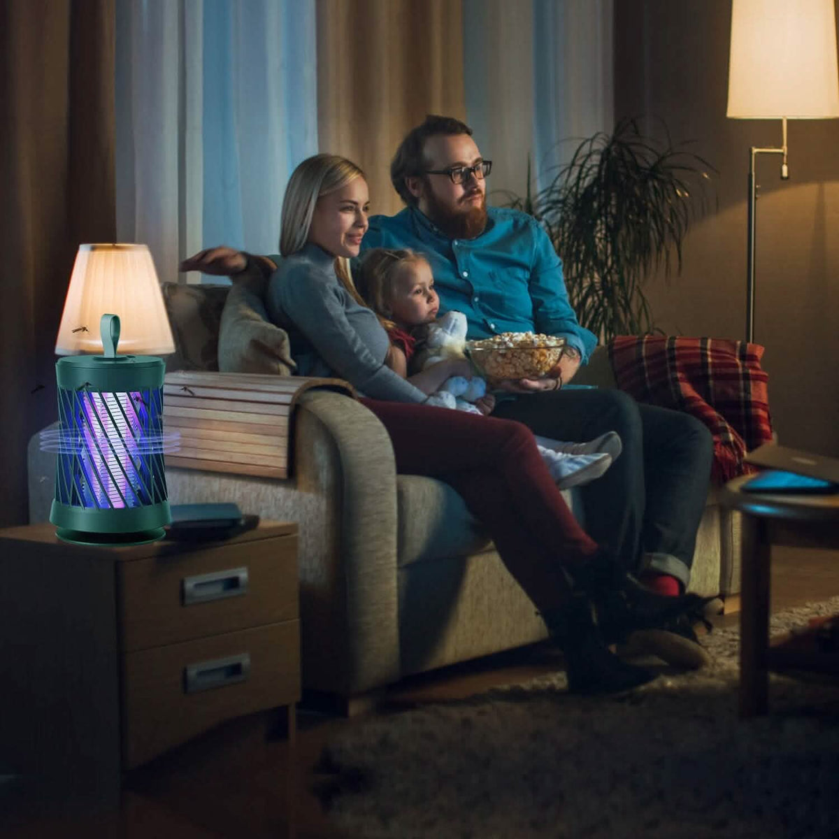 Rechargeable Mosquito Killer Lamp with Night Light Pest Control - Tophatter Daily Deals