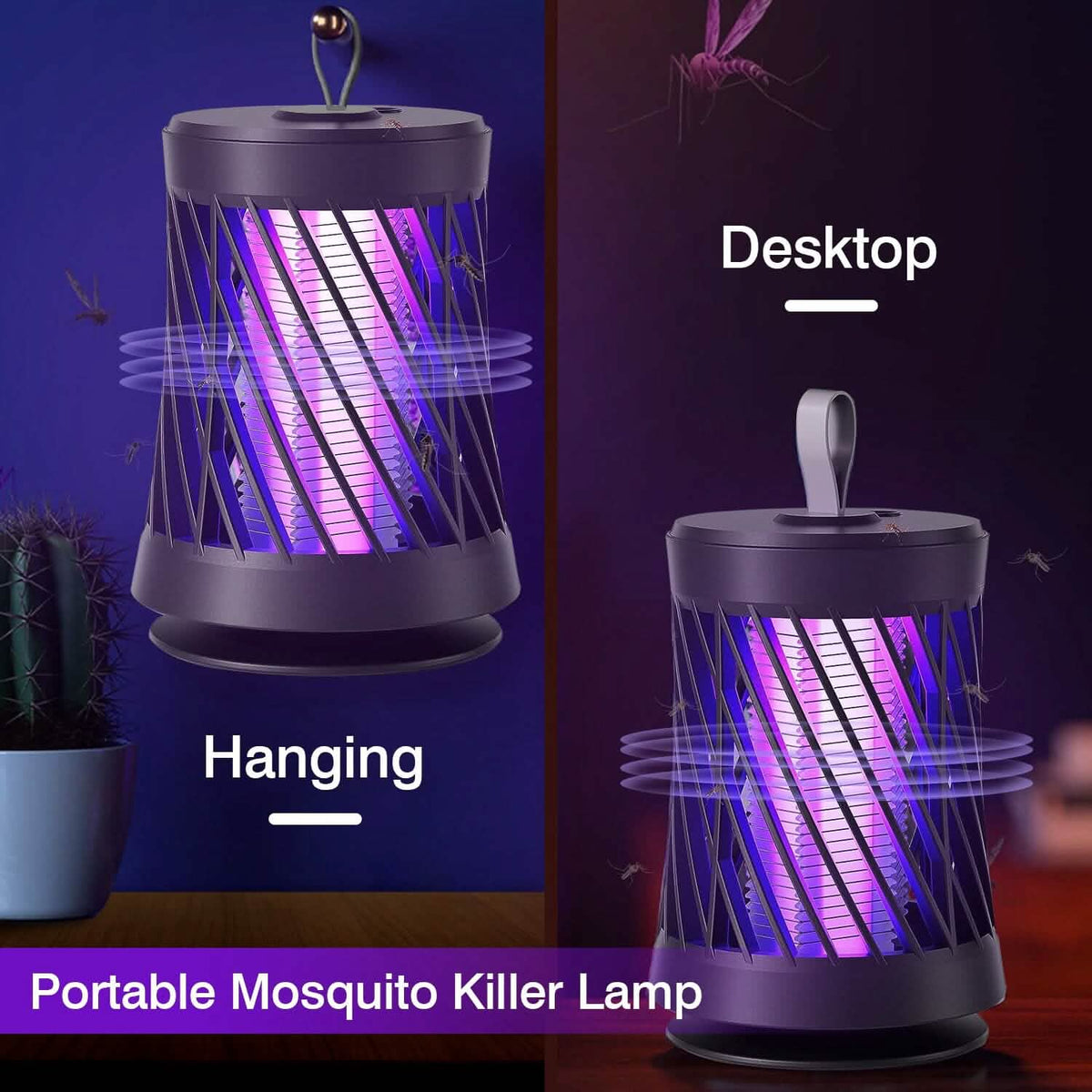 Rechargeable Mosquito Killer Lamp with Night Light Pest Control - Tophatter Daily Deals