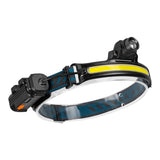 Rechargeable Motion Sensor Head Lamp 6 Light Modes Outdoor Recreation - Tophatter Daily Deals