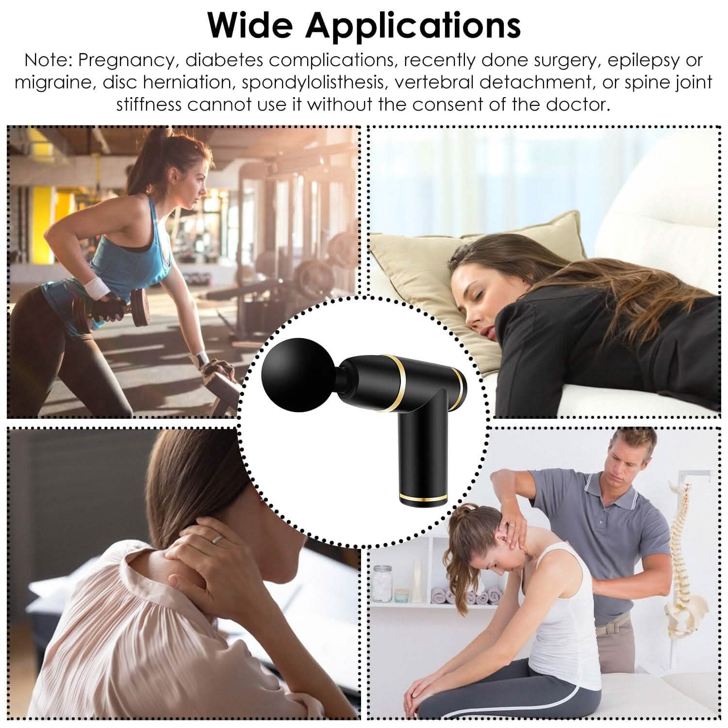 Rechargeable Percussion Massage Gun Health & Wellness - Tophatter Daily Deals