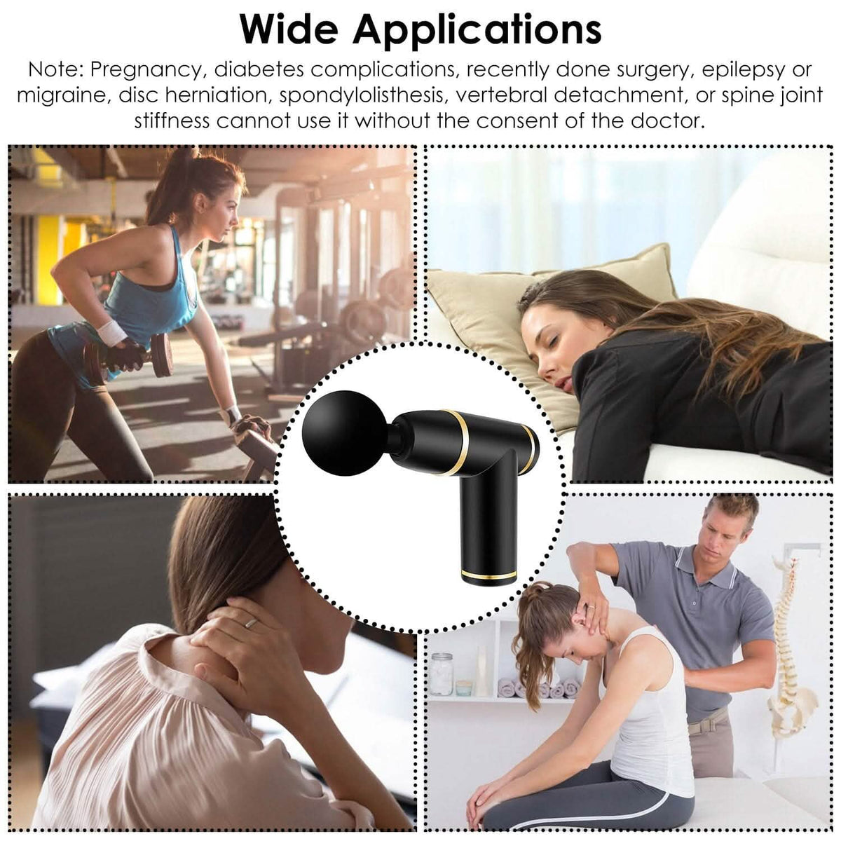 Rechargeable Percussion Massage Gun Health & Wellness - Tophatter Daily Deals