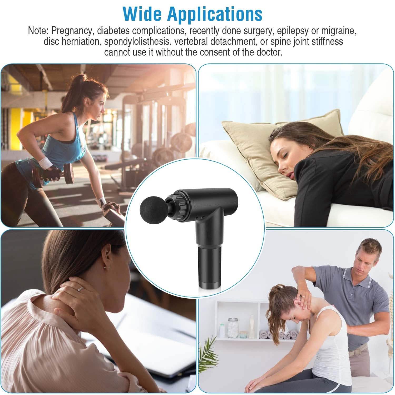 Rechargeable Percussion Massage Gun Health & Wellness - Tophatter Daily Deals