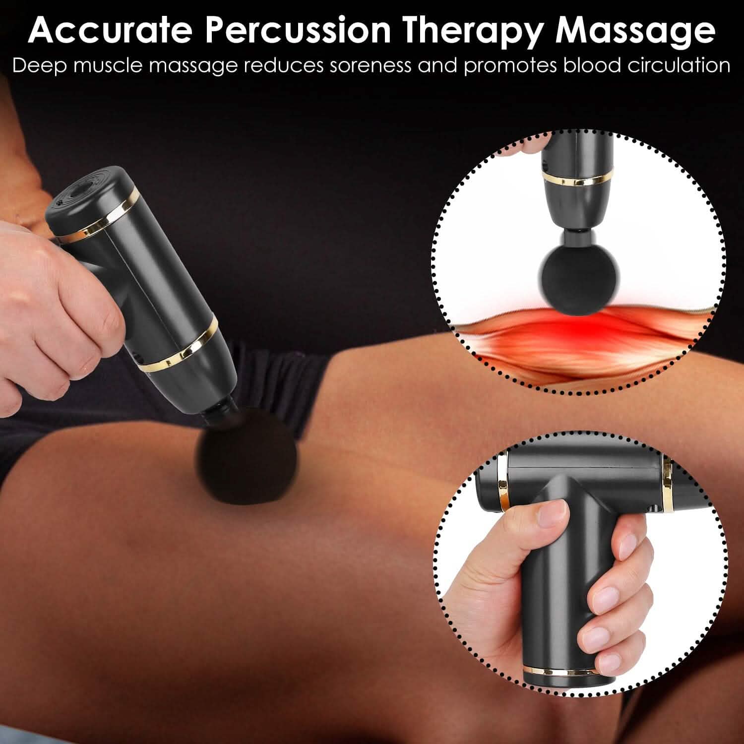 Rechargeable Percussion Massage Gun Health & Wellness - Tophatter Daily Deals