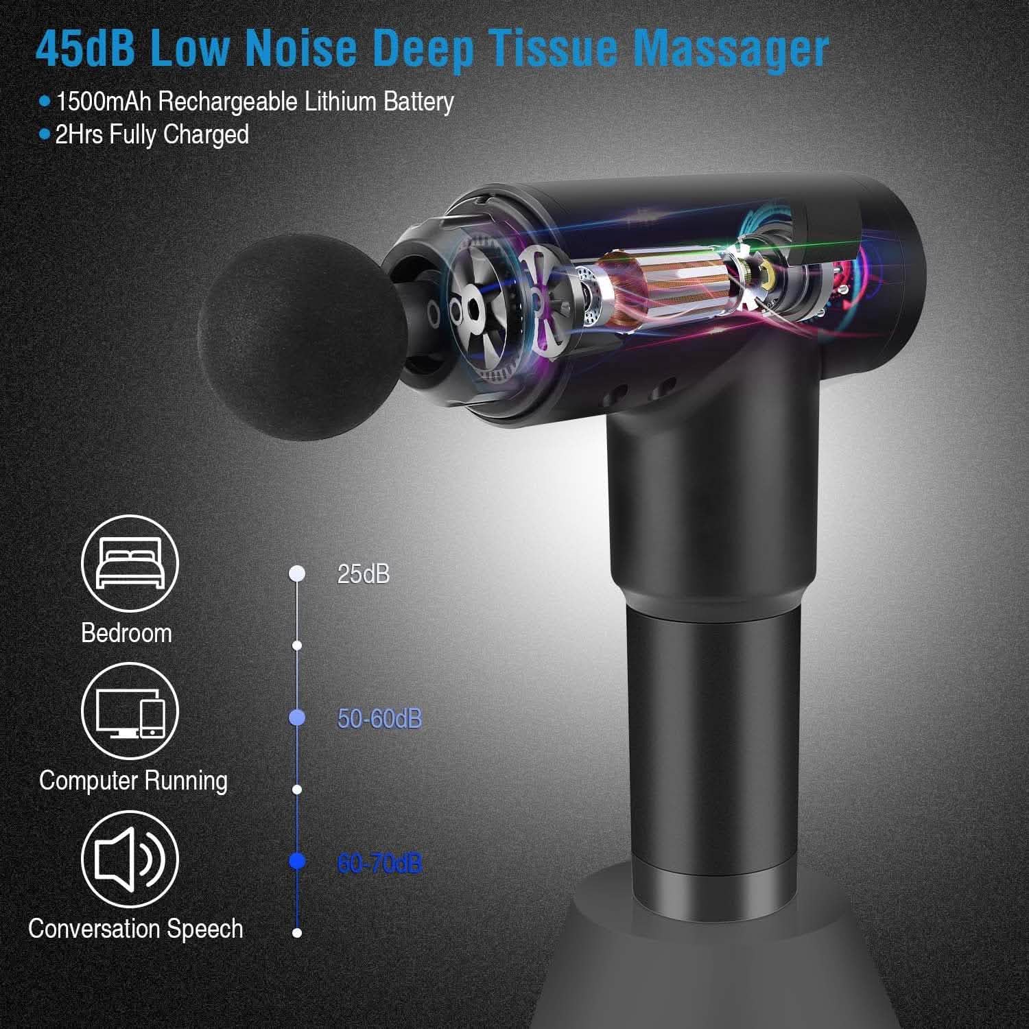 Rechargeable Percussion Massage Gun Health & Wellness - Tophatter Daily Deals