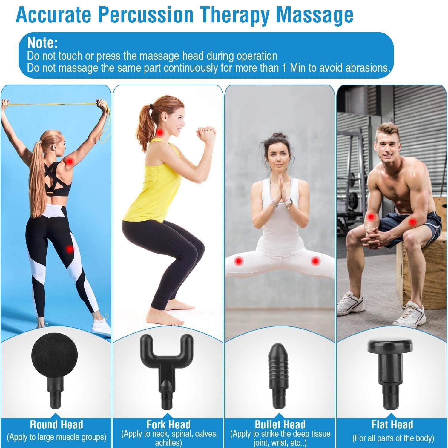 Rechargeable Percussion Massage Gun Health & Wellness - Tophatter Daily Deals