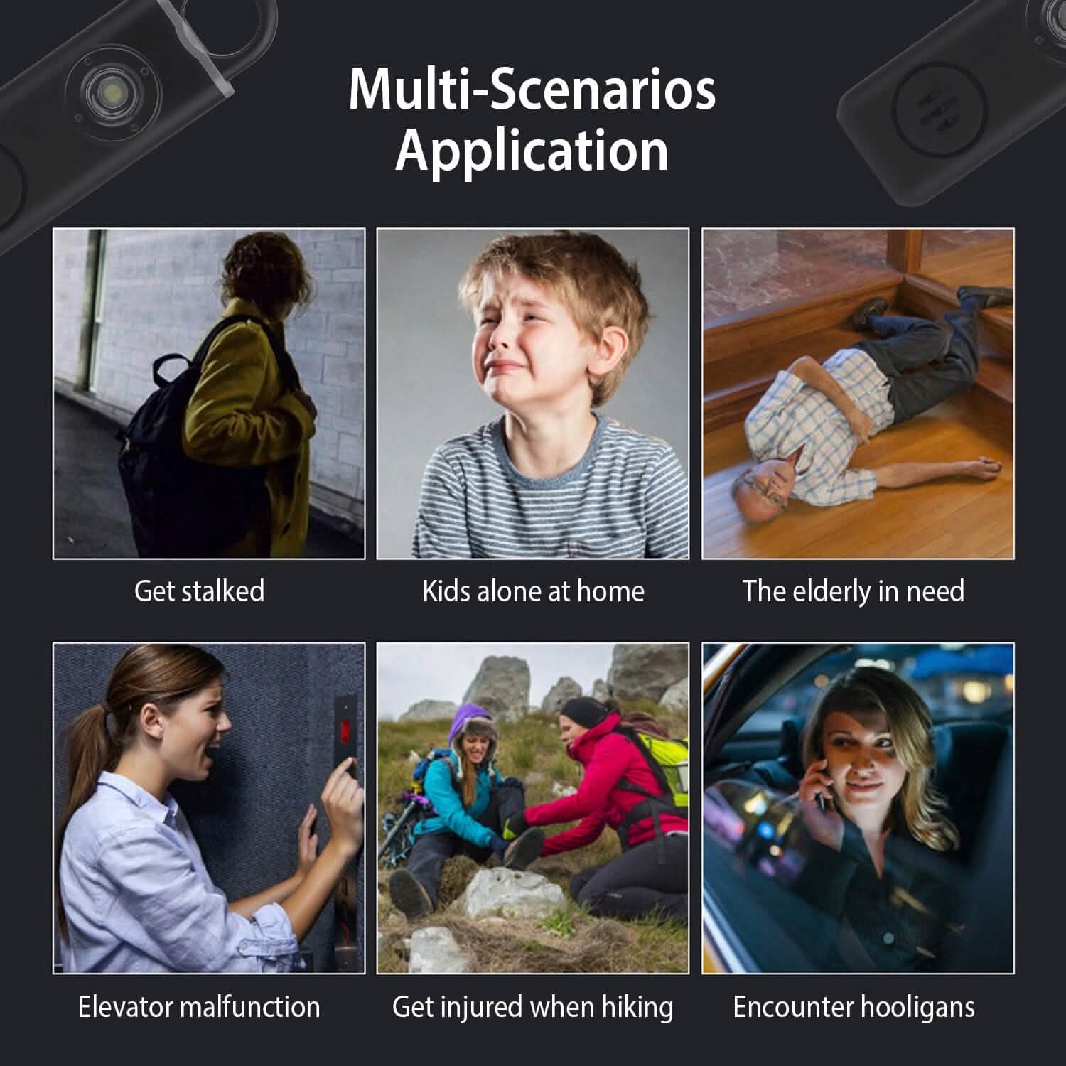 Rechargeable Personal Safety Alarm with Strobe Light Tactical & Self Defense - Tophatter Daily Deals