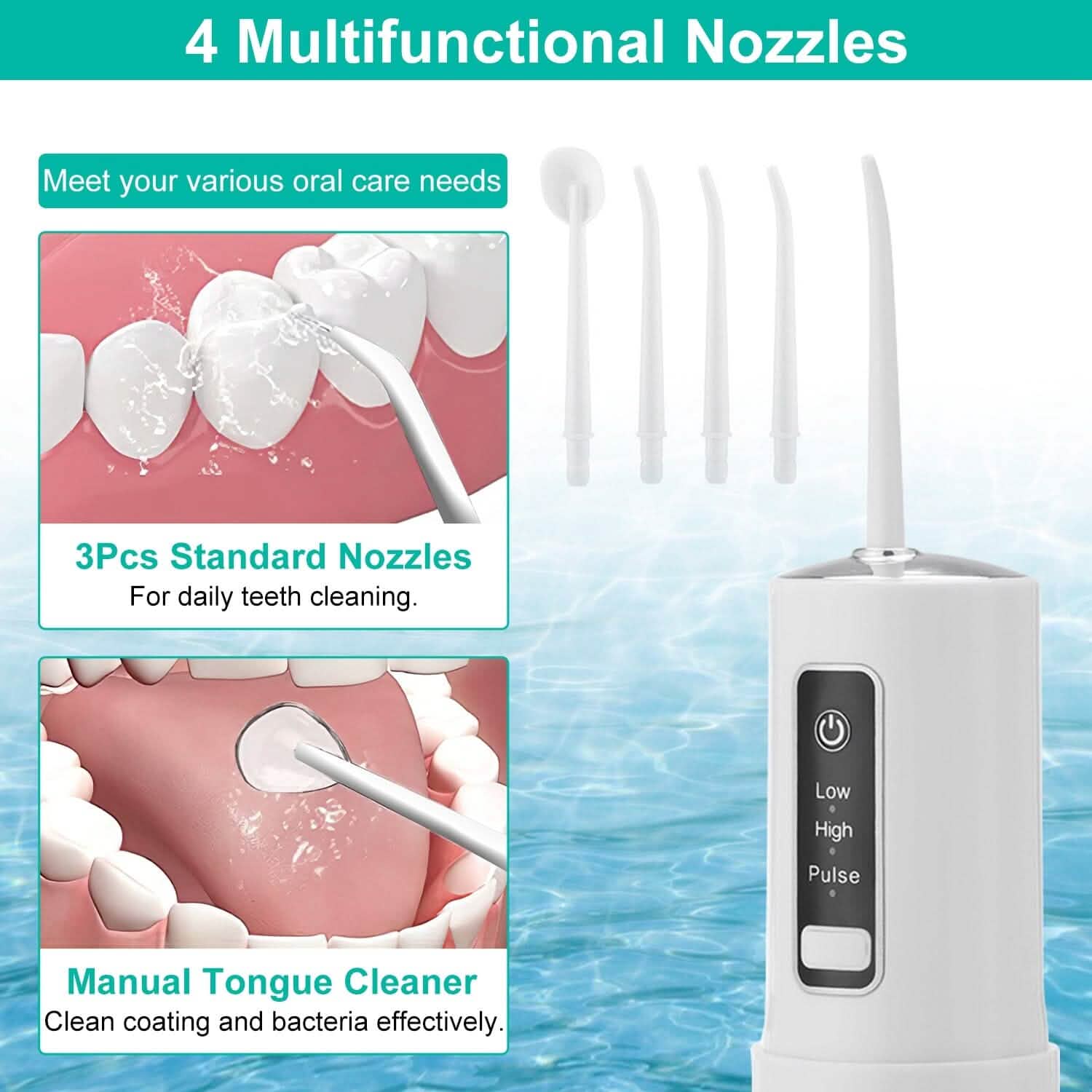 Rechargeable Portable Water Flosser Beauty & Personal Care - Tophatter Daily Deals