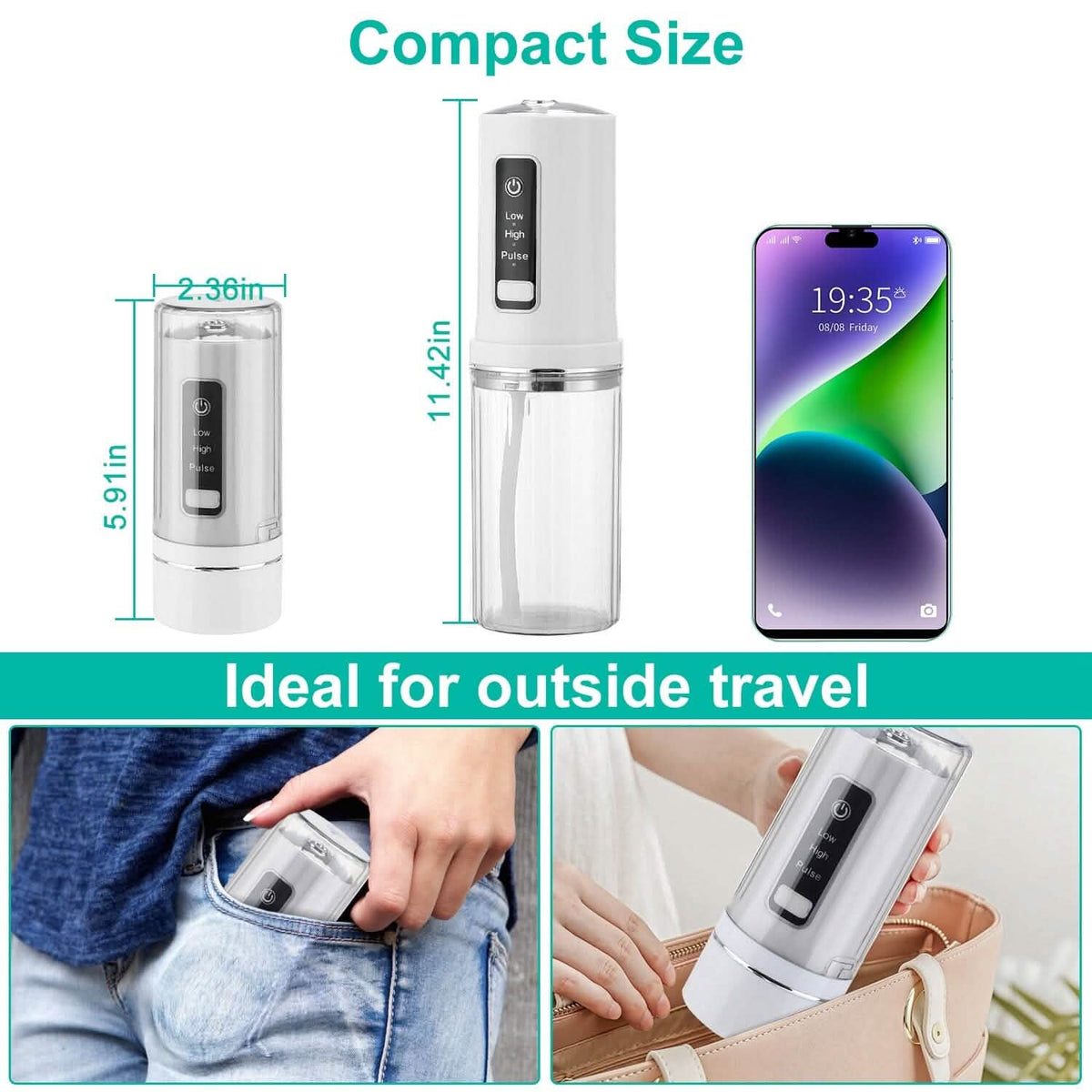 Rechargeable Portable Water Flosser Beauty & Personal Care - Tophatter Daily Deals