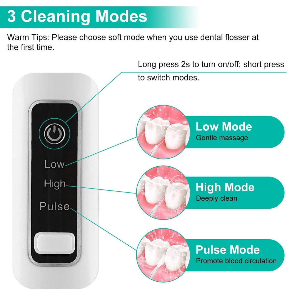 Rechargeable Portable Water Flosser Beauty & Personal Care - Tophatter Daily Deals