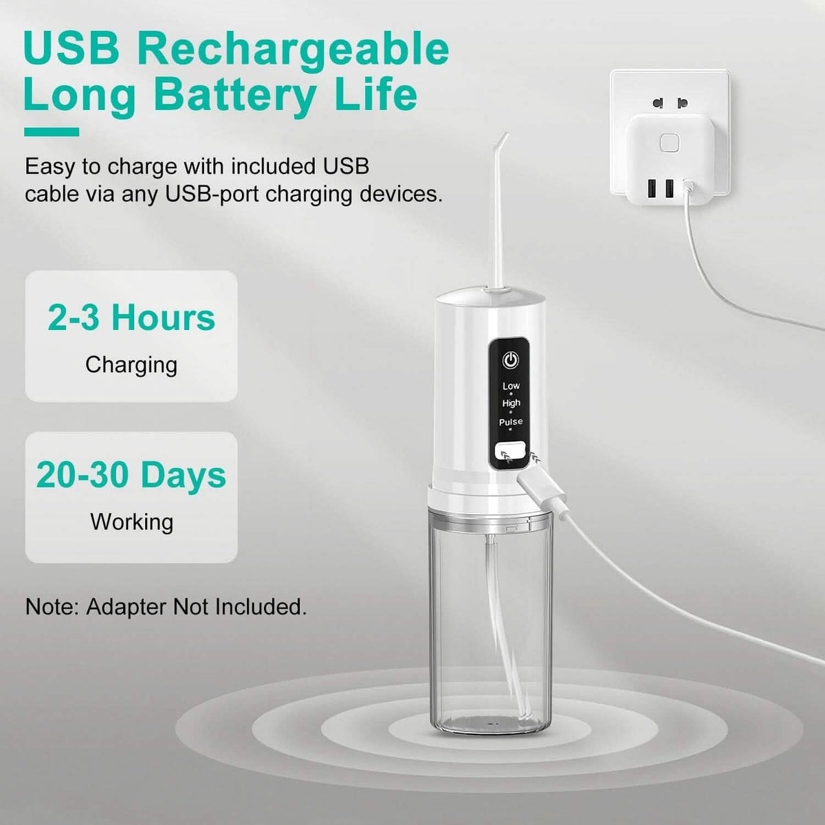 Rechargeable Portable Water Flosser Beauty & Personal Care - Tophatter Daily Deals