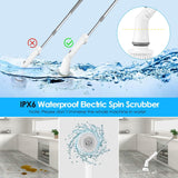 Rechargeable Telescopic Cleaning Brush 6 Replaceable Heads 2 Speed Adjustable Extension Arm Household Appliances - Tophatter Daily Deals
