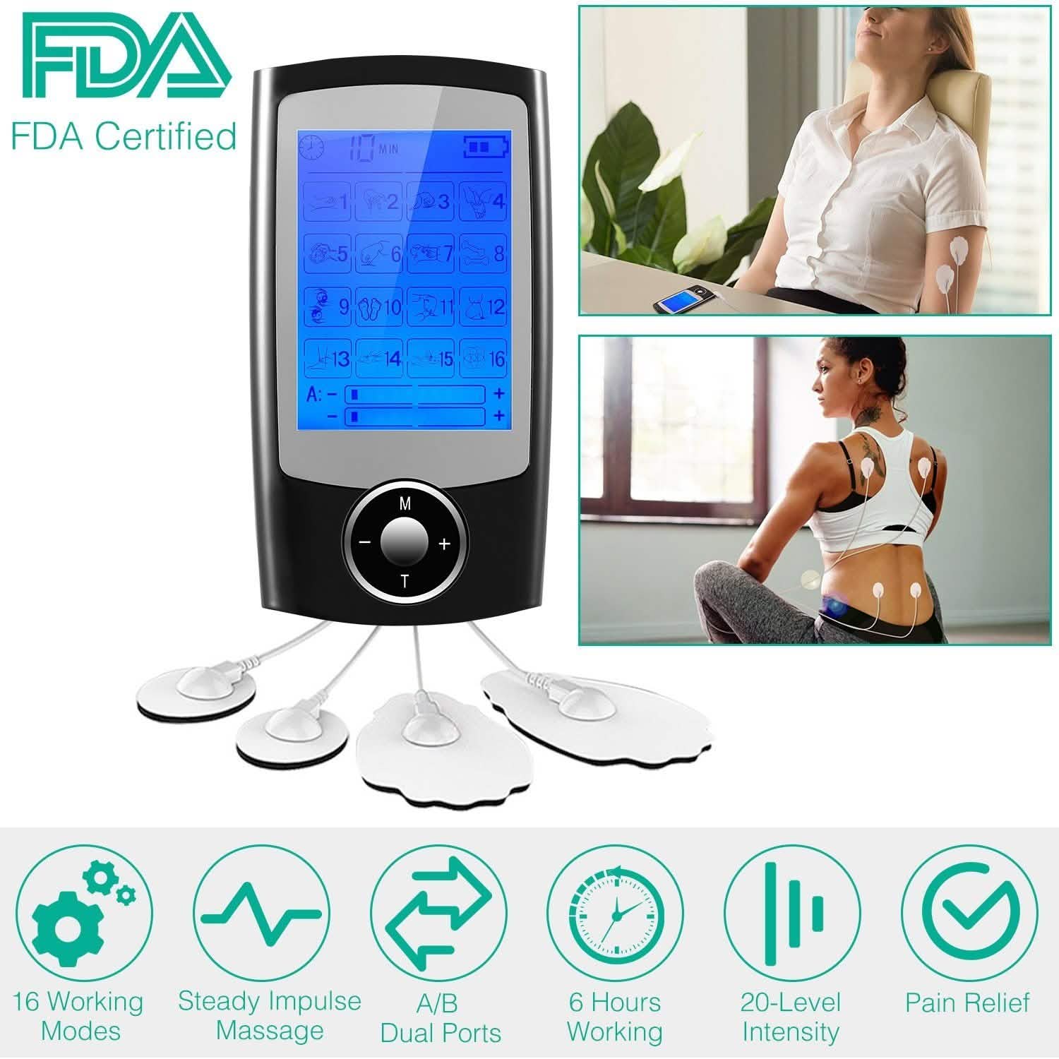 Rechargeable Tens Unit Machine Impulse Massager Health & Wellness - Tophatter Daily Deals