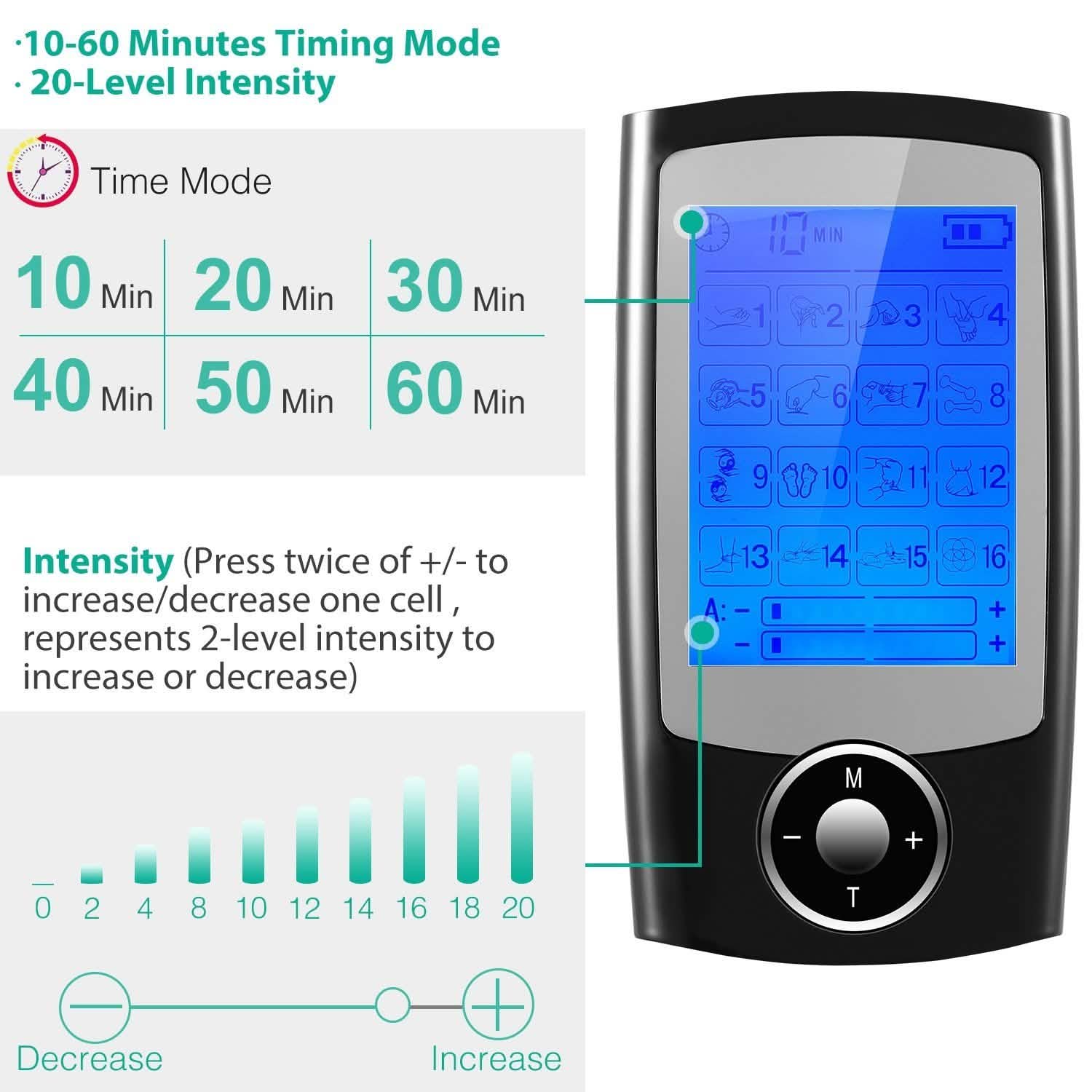 Rechargeable Tens Unit Machine Impulse Massager Health & Wellness - Tophatter Daily Deals