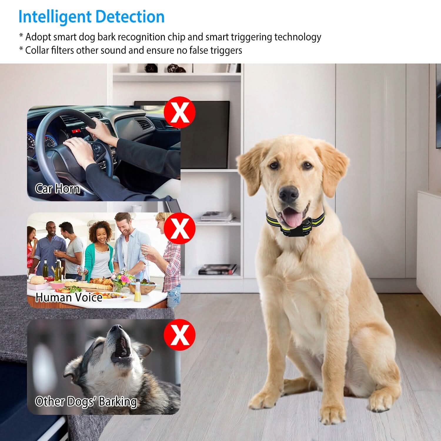 Rechargeable Waterproof Beep Vibration Static Stimulation Bark Stopper Pet Supplies - Tophatter Daily Deals