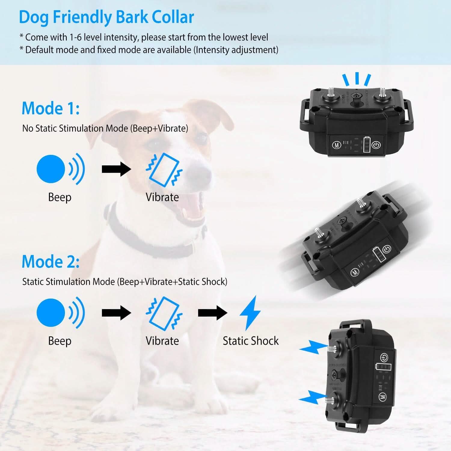 Rechargeable Waterproof Beep Vibration Static Stimulation Bark Stopper Pet Supplies - Tophatter Daily Deals