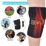 Heated Knee Brace - Heated Knee Brace Wrap Support | Electric Therapeutic Heating Pad W/Rechargable 7.4V 2600Mah Battery for Joint Pain Relief Health & Beauty - Tophatter Daily Deals