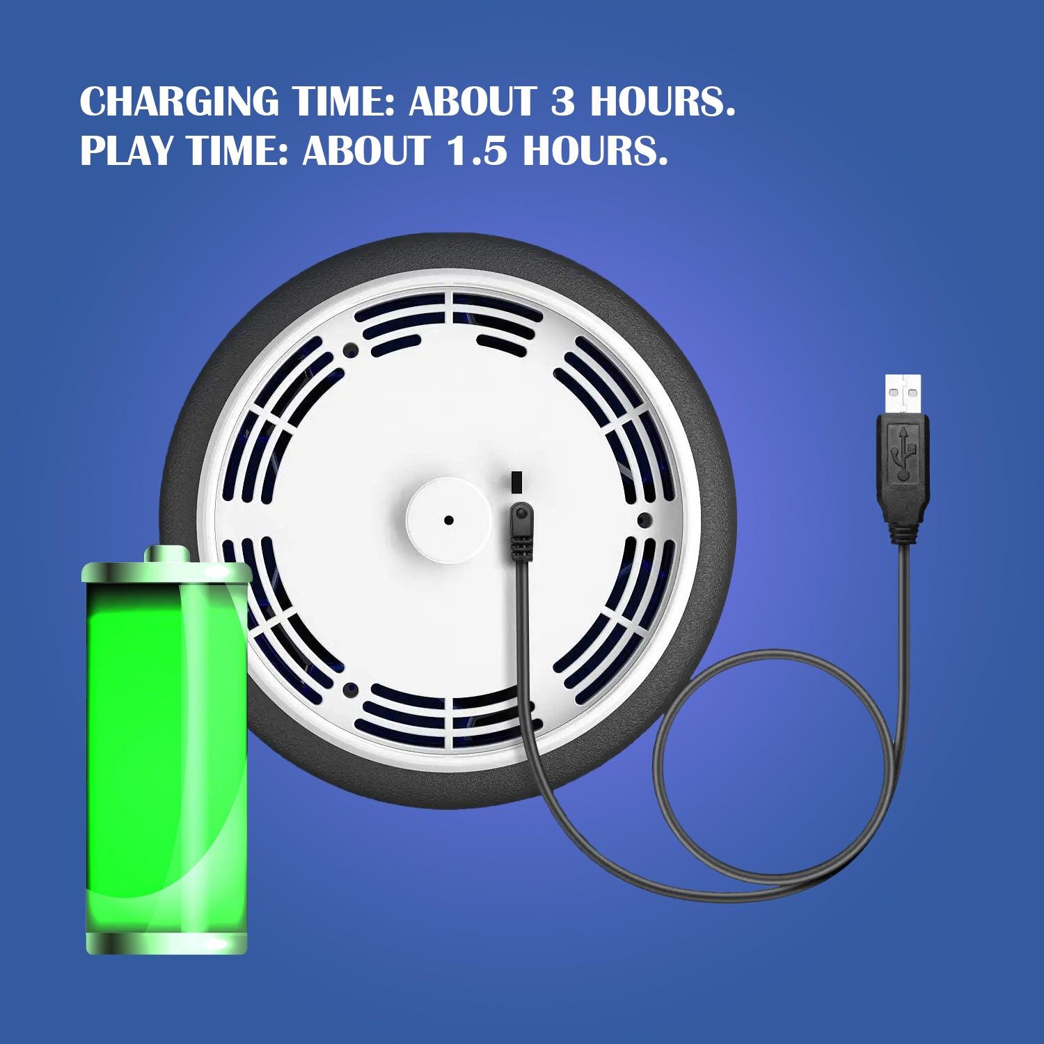 Hover Soccer Ball - Kids 3-12 Year Old Rechargeable Air Power Sport Football with Colorful LED Light | Foam Bumpers Indoor Outdoor Disk Toy Christmas Toys - Tophatter Daily Deals