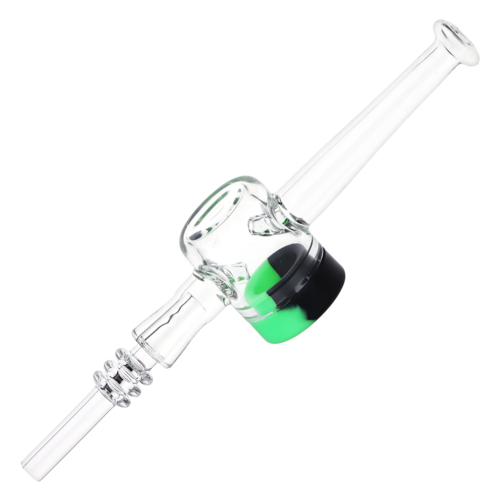 Reclaimer Dab Straw Quartz Tip Green Black Silicone Dab Straws - Tophatter Daily Deals