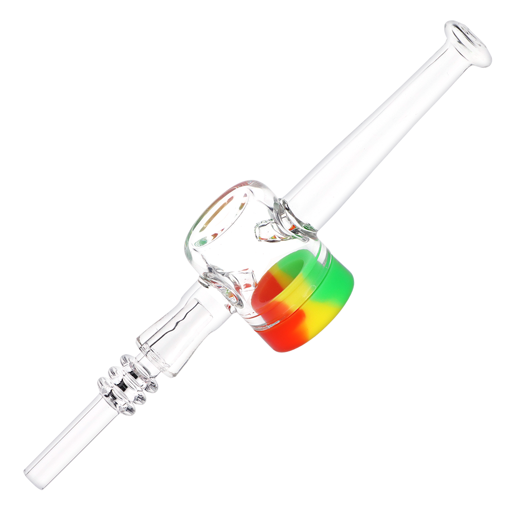 Reclaimer Dab Straw Quartz Tip Rasta Silicone Dab Straws - Tophatter Daily Deals
