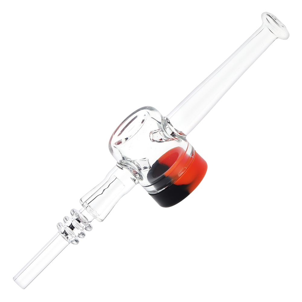 Reclaimer Dab Straw Quartz Tip Red Black Silicone Dab Straws - Tophatter Daily Deals