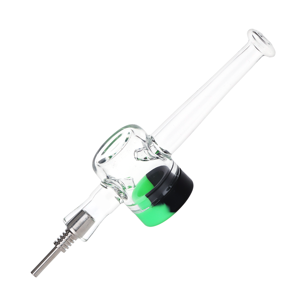 Reclaimer Dab Straw Titanium Tip Green Black Silicone Dab Straws - Tophatter Daily Deals