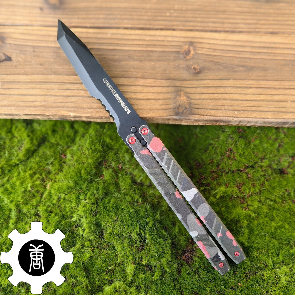 IRL Recon Knife Blunt Blade Balisong Trainer USA Stock Red Black (Gift Box) - Tophatter Daily Deals