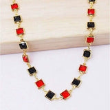 Red And Crystal Square Ankle Bracelet Bracelets - Tophatter Daily Deals