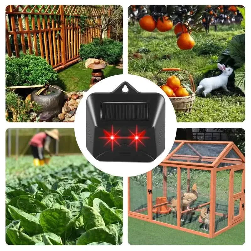 Red LED Light Waterproof Predator Repellent for Gardens Pest Control - Tophatter Daily Deals