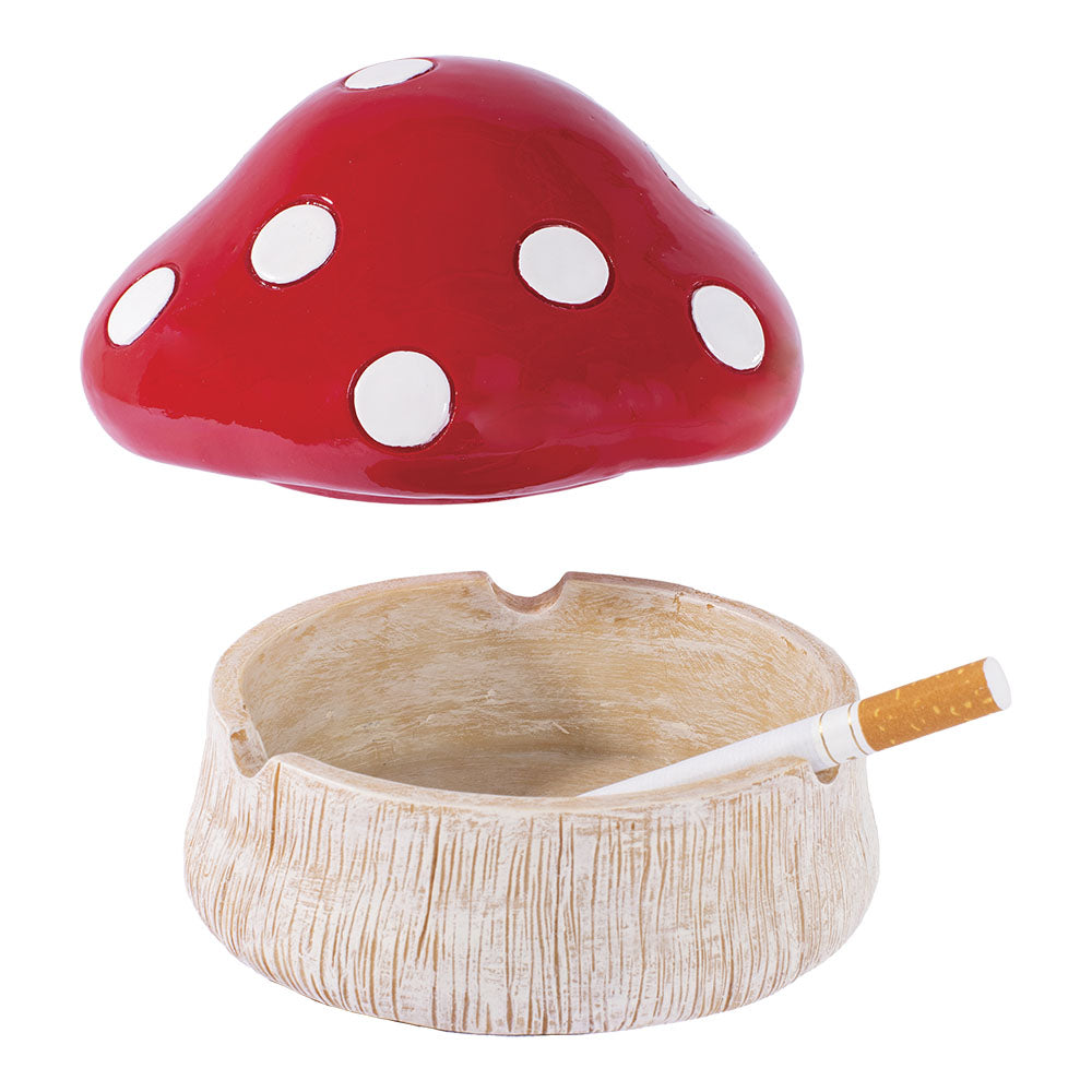 2-in-1 Red Mushroom Covered Ashtray Ashtrays - Tophatter Daily Deals
