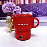 Portable Folding Electric Kettle Red Electric Kettles - Tophatter Daily Deals