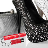 Pucker Power Rhinestone Lipstick Stun Gun Self Defense Keychain Set Package Deals - Tophatter Daily Deals