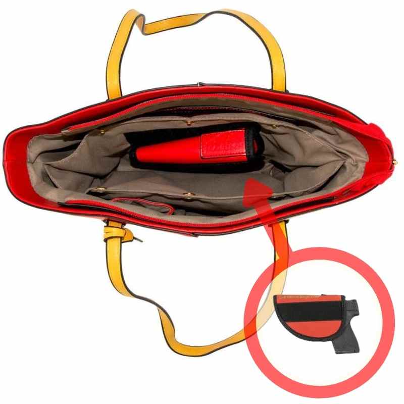 Cameleon® Matilda Color Block CCW Tote Style Handbag Handgun Purses - Tophatter Daily Deals