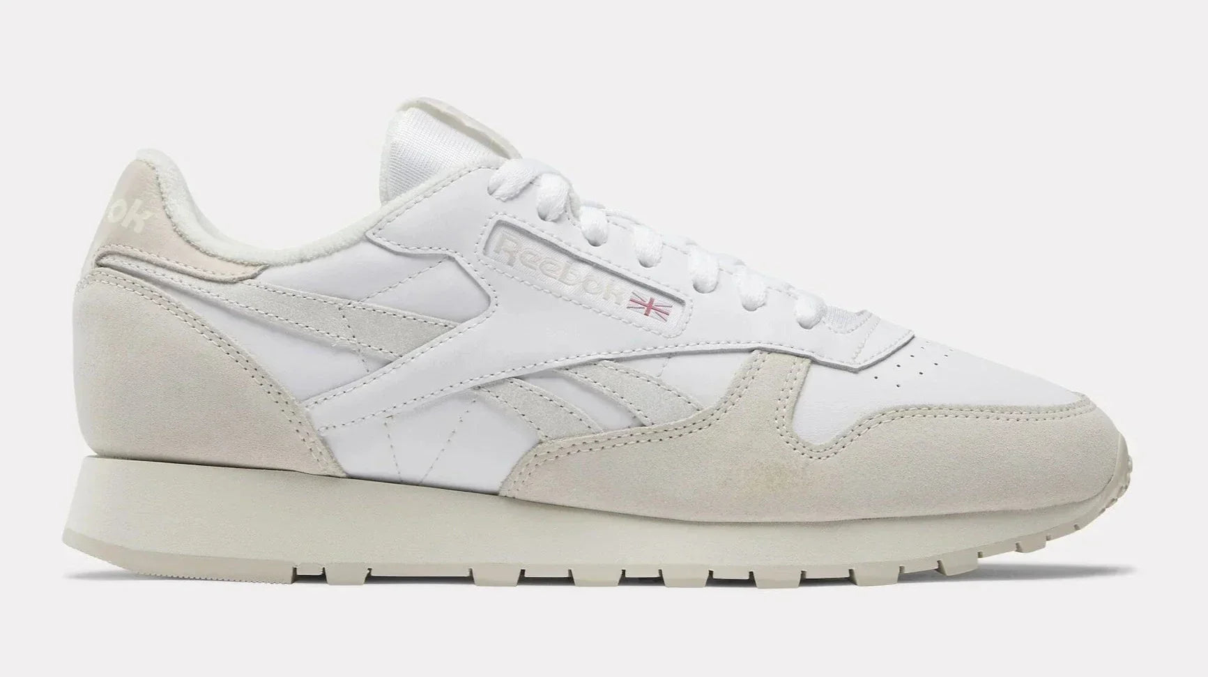 Reebok Men's Classic Leather Shoes - Ftwwht/Chalk/Stucco Ftwwht Chalk Stucco Footwear - Tophatter Daily Deals