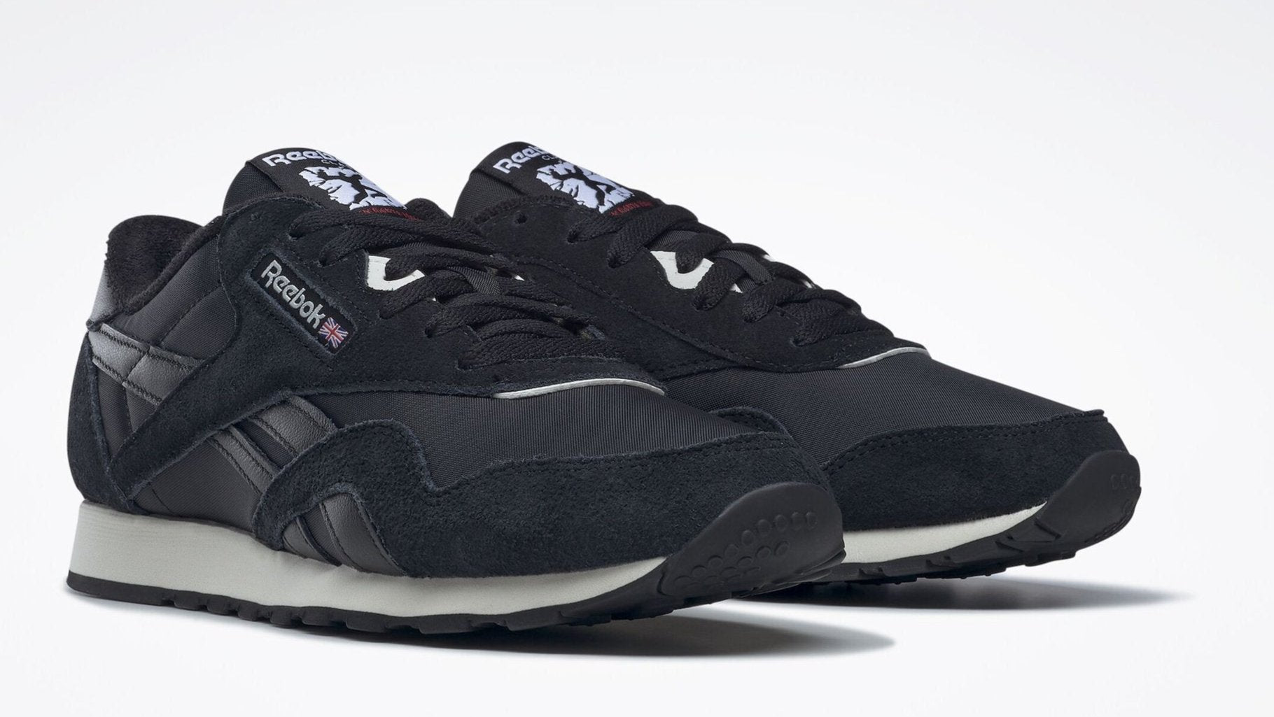 Reebok Men's Classic Nylon Shoes - Cblack/Cblack/Morfog Cblack Morfog Footwear - Tophatter Daily Deals