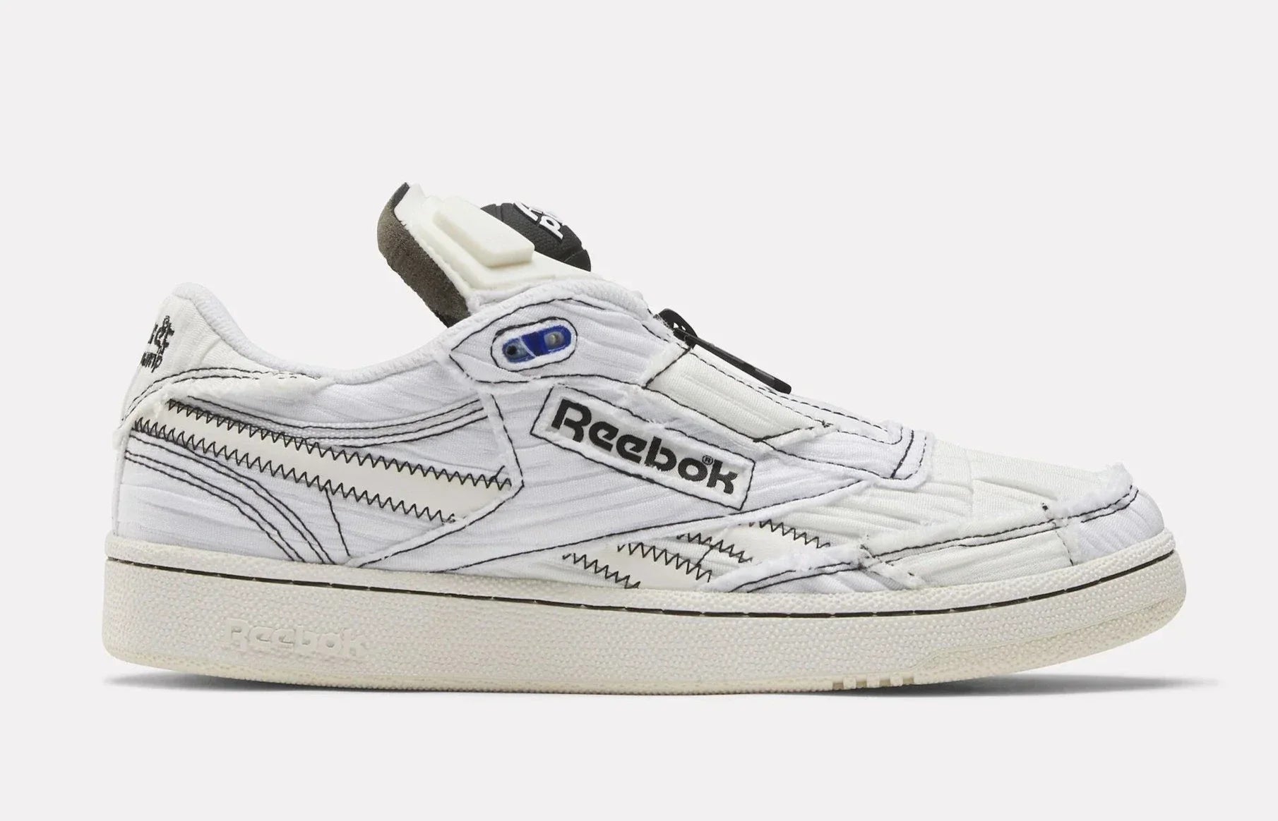 Reebok Men's Club C 85 Pump Shoes - Ftwwht/Chalk/Cblack Ftwwht Chalk Cblack Footwear - Tophatter Daily Deals