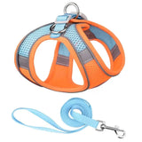 Reflective Dogs Harness with Leash Adjustable Harness Vest Breathable Collars Orange Pet Supplies - Tophatter Daily Deals