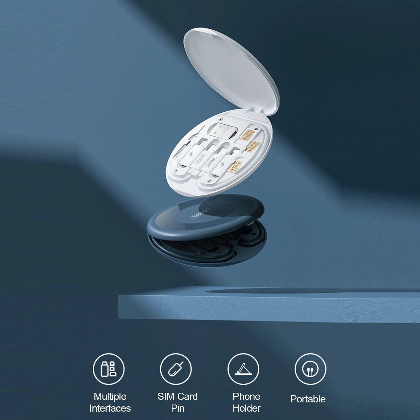 Remax Cable Adapter Storage Box Phone Holder Phone Holder - Tophatter Daily Deals