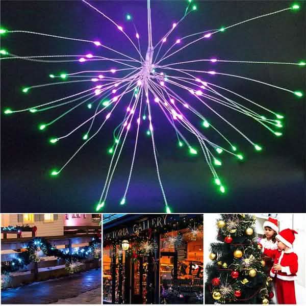 Remote Control Waterproof Christmas Fireworks LED String Lights LED String Lights - Tophatter Daily Deals