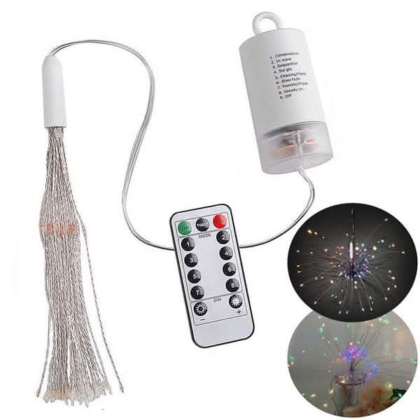 Remote Control Waterproof Christmas Fireworks LED String Lights LED String Lights - Tophatter Daily Deals
